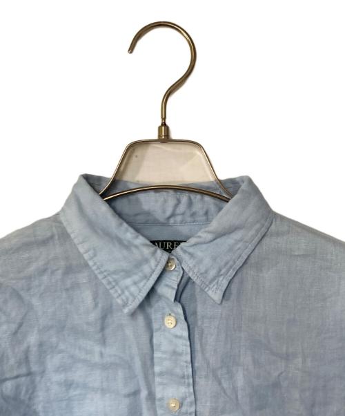 LAUREN RALPH LAUREN（ローレンラルフローレン）LAUREN RALPH LAUREN (ローレンラルフローレン) リネンシャツ スカイブルー サイズ:XSの古着・服飾アイテム