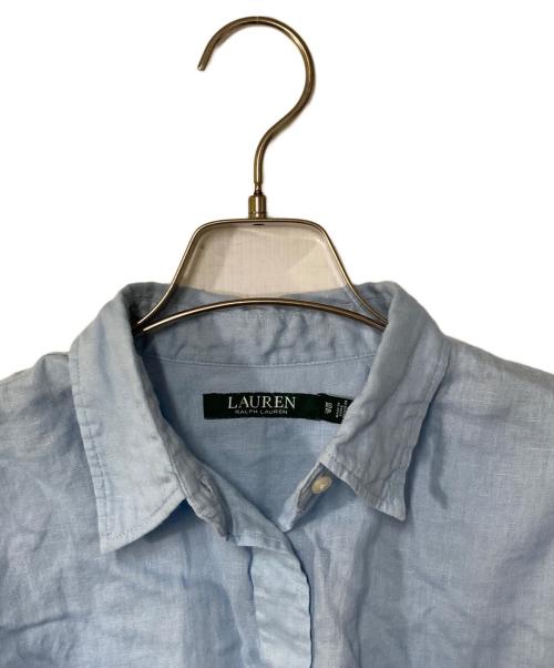 LAUREN RALPH LAUREN（ローレンラルフローレン）LAUREN RALPH LAUREN (ローレンラルフローレン) リネンシャツ スカイブルー サイズ:XSの古着・服飾アイテム