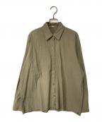 MUSE de Deuxieme Classeミューズ ドゥーズィエム クラス）の古着「STRETCH TWILL CACHE シャツ」｜カーキ