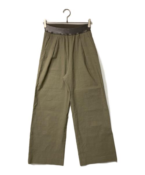 MUSE de Deuxieme Classe（ミューズ ドゥーズィエム クラス）MUSE de Deuxieme Classe (ミューズ ドゥーズィエム クラス) STRETCH TWILL タックパンツ カーキ サイズ:34の古着・服飾アイテム