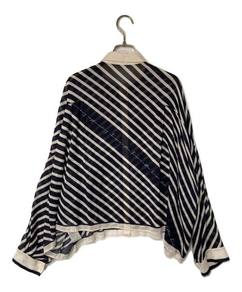 IENA（イエナ）IENA (イエナ) スカーフプリントポンチョシャツ ネイビー×アイボリー サイズ:FREEの古着・服飾アイテム