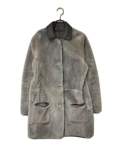 CELINE（セリーヌ）CELINE (セリーヌ) フィービー期 リバーシブルムートンコート グレー サイズ:38の古着・服飾アイテム