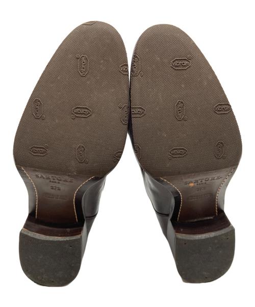 SARTORE（サルトル）SARTORE (サルトル) クロスストラップバックジップロングブーツ ブラウン サイズ:37 1/2の古着・服飾アイテム