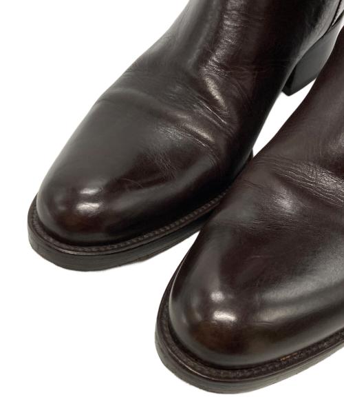 SARTORE（サルトル）SARTORE (サルトル) クロスストラップバックジップロングブーツ ブラウン サイズ:37 1/2の古着・服飾アイテム