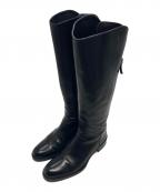 SARTOREサルトル）の古着「クロスストラップバックジップロングブーツ」｜ブラック