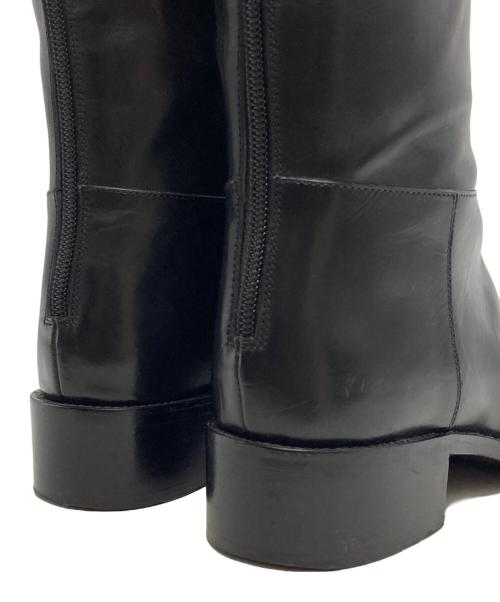 SARTORE（サルトル）SARTORE (サルトル) クロスストラップバックジップロングブーツ ブラック サイズ:37の古着・服飾アイテム