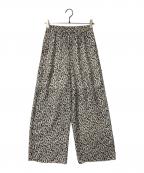 ANAYIアナイ）の古着「モノトーンモザイクイージーパンツ」｜ベージュ×ブラック