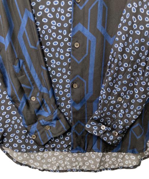 BANANATIME（バナナタイム）BANANATIME (バナナタイム) シルク総柄シャツ ネイビー サイズ:Sの古着・服飾アイテム