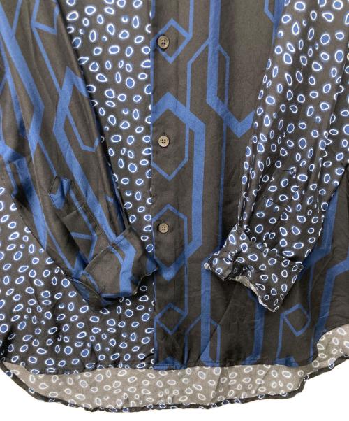 BANANATIME（バナナタイム）BANANATIME (バナナタイム) シルク総柄シャツ ネイビー サイズ:Sの古着・服飾アイテム