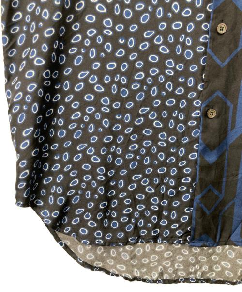 BANANATIME（バナナタイム）BANANATIME (バナナタイム) シルク総柄シャツ ネイビー サイズ:Sの古着・服飾アイテム