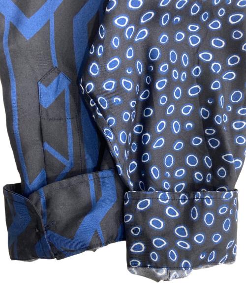 BANANATIME（バナナタイム）BANANATIME (バナナタイム) シルク総柄シャツ ネイビー サイズ:Sの古着・服飾アイテム