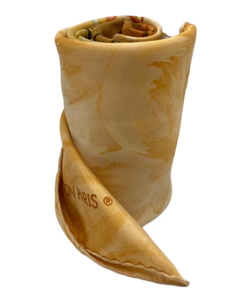 LOUIS VUITTON（ルイ ヴィトン）LOUIS VUITTON (ルイ ヴィトン) 総柄シルクスカーフ イエローの古着・服飾アイテム