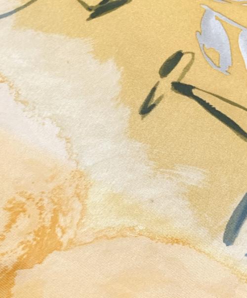 LOUIS VUITTON（ルイ ヴィトン）LOUIS VUITTON (ルイ ヴィトン) 総柄シルクスカーフ イエローの古着・服飾アイテム