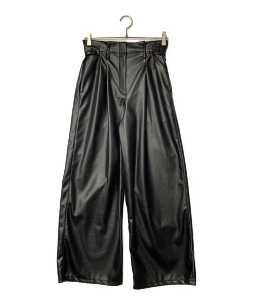 BALLSEY（ボールジィ）BALLSEY (ボールジィ) レザーライククロス サイドタブパンツ ブラック サイズ:34の古着・服飾アイテム