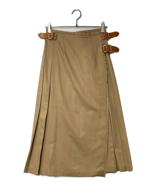 O'NEIL OF DUBLIN（オニールオブダブリン）O'NEIL OF DUBLIN (オニールオブダブリン) ベルトラップスカート ベージュ サイズ:36の古着・服飾アイテム