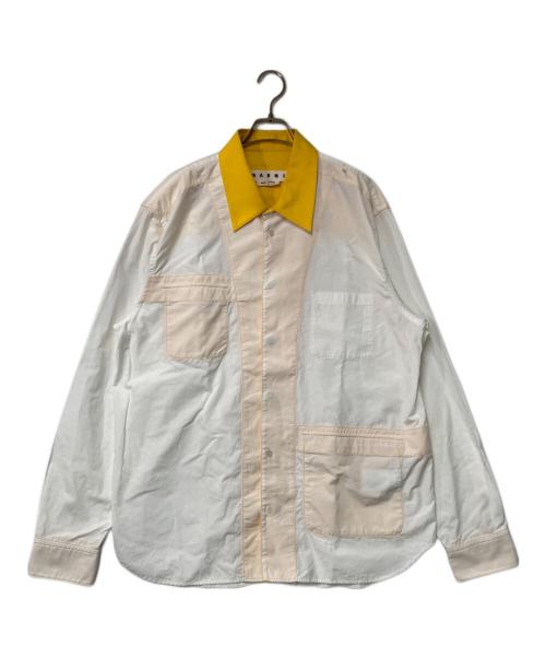 MARNI（マルニ）MARNI (マルニ) バイカラー リバーシブルシャツ イエロー×ホワイト サイズ:54の古着・服飾アイテム