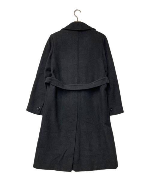 Max Mara Studio（マックスマーラ ストゥディオ）MAX MARA STUDIO (マックスマーラ ストゥディオ) シルクアンゴラ混ダブルチェスターコート ダークグレー サイズ:J 40の古着・服飾アイテム