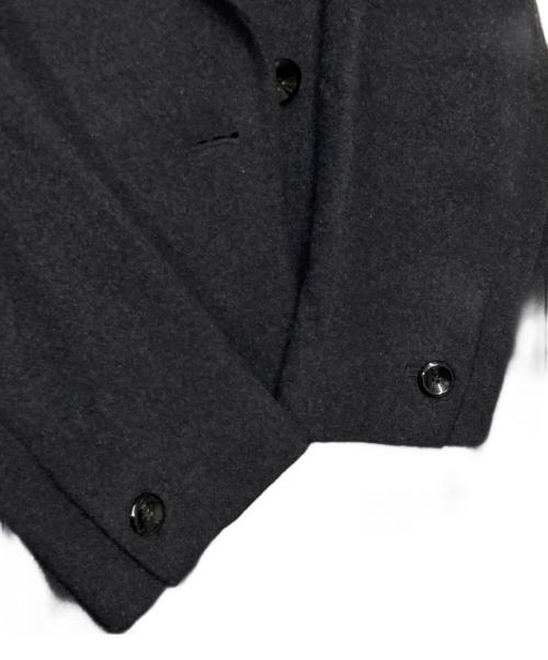 Max Mara Studio（マックスマーラ ストゥディオ）MAX MARA STUDIO (マックスマーラ ストゥディオ) シルクアンゴラ混ダブルチェスターコート ダークグレー サイズ:J 40の古着・服飾アイテム
