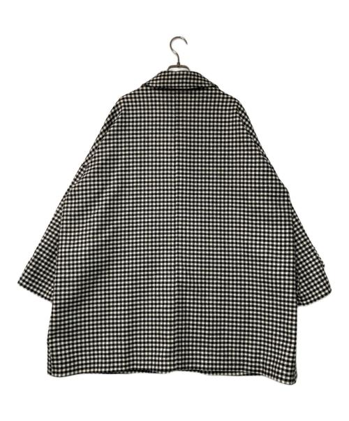 MACKINTOSH（マッキントッシュ）MACKINTOSH (マッキントッシュ) HUMBIE チェックステンカラーコート ブラック×ホワイト サイズ:6の古着・服飾アイテム