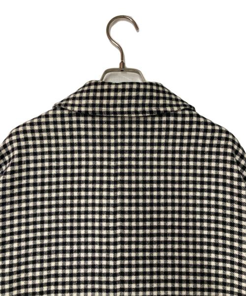 MACKINTOSH（マッキントッシュ）MACKINTOSH (マッキントッシュ) HUMBIE チェックステンカラーコート ブラック×ホワイト サイズ:6の古着・服飾アイテム