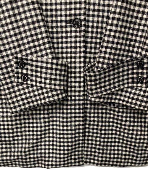 MACKINTOSH（マッキントッシュ）MACKINTOSH (マッキントッシュ) HUMBIE チェックステンカラーコート ブラック×ホワイト サイズ:6の古着・服飾アイテム