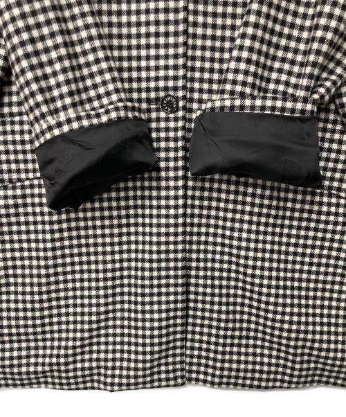 MACKINTOSH（マッキントッシュ）MACKINTOSH (マッキントッシュ) HUMBIE チェックステンカラーコート ブラック×ホワイト サイズ:6の古着・服飾アイテム