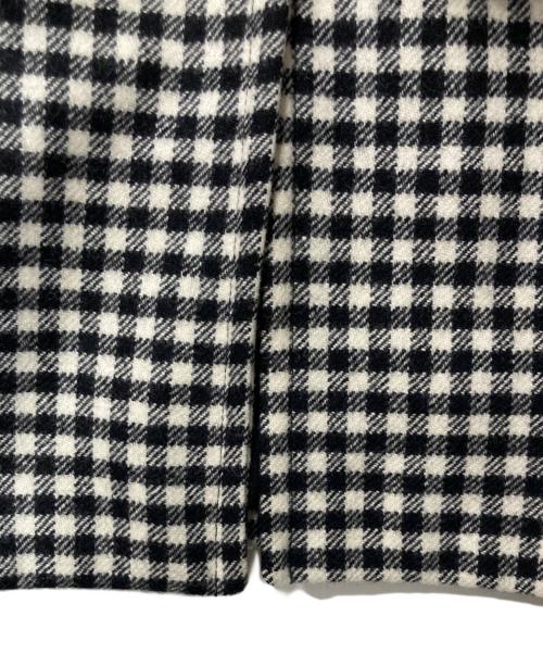 MACKINTOSH（マッキントッシュ）MACKINTOSH (マッキントッシュ) HUMBIE チェックステンカラーコート ブラック×ホワイト サイズ:6の古着・服飾アイテム