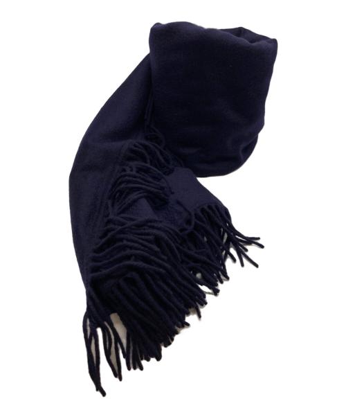 LORO PIANA（ロロピアーナ）LORO PIANA (ロロピアーナ) ペイズリー柄 カシミヤ フリンジマフラー ネイビーの古着・服飾アイテム