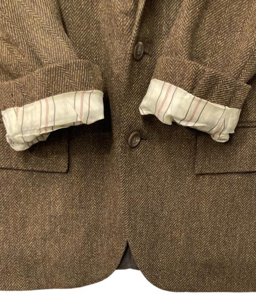 POLO RALPH LAUREN（ポロ・ラルフローレン）POLO RALPH LAUREN (ポロ・ラルフローレン) ヘリンボーン ウールテーラードジャケット イタリア製 ブラウン サイズ:A4の古着・服飾アイテム