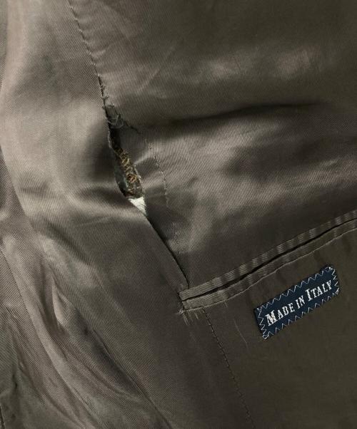 POLO RALPH LAUREN（ポロ・ラルフローレン）POLO RALPH LAUREN (ポロ・ラルフローレン) ヘリンボーン ウールテーラードジャケット イタリア製 ブラウン サイズ:A4の古着・服飾アイテム