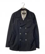 BURBERRY BLACK LABELバーバリーブラックレーベル）の古着「ホース刺繍 ダブルコート」｜ブラック