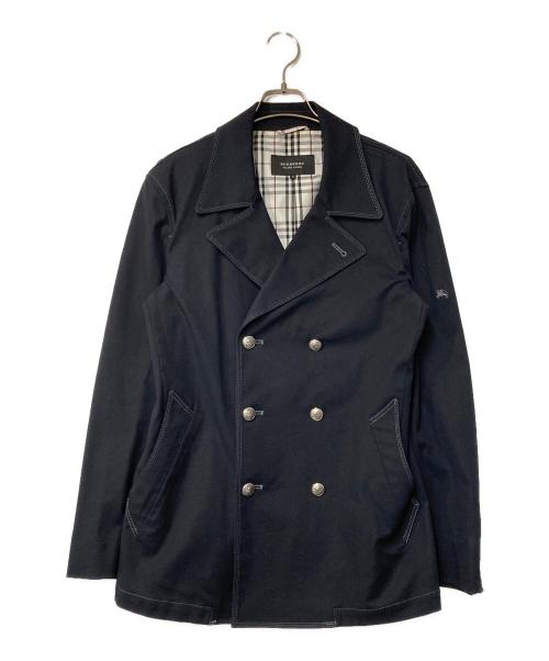 BURBERRY BLACK LABEL（バーバリーブラックレーベル）BURBERRY BLACK LABEL (バーバリーブラックレーベル) ホース刺繍 ダブルコート ブラック サイズ:Mの古着・服飾アイテム