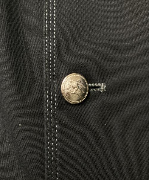 BURBERRY BLACK LABEL（バーバリーブラックレーベル）BURBERRY BLACK LABEL (バーバリーブラックレーベル) ホース刺繍 ダブルコート ブラック サイズ:Mの古着・服飾アイテム