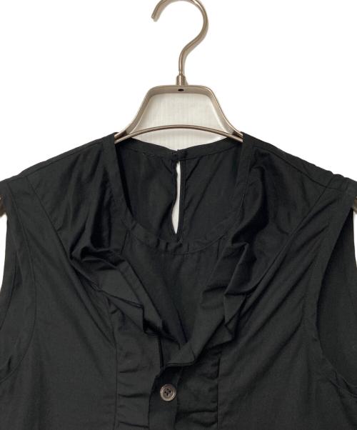 tricot COMME des GARCONS（トリココムデギャルソン）tricot COMME des GARCONS (トリココムデギャルソン) フリルデザインノースリーブワンピース ブラック サイズ:Mの古着・服飾アイテム