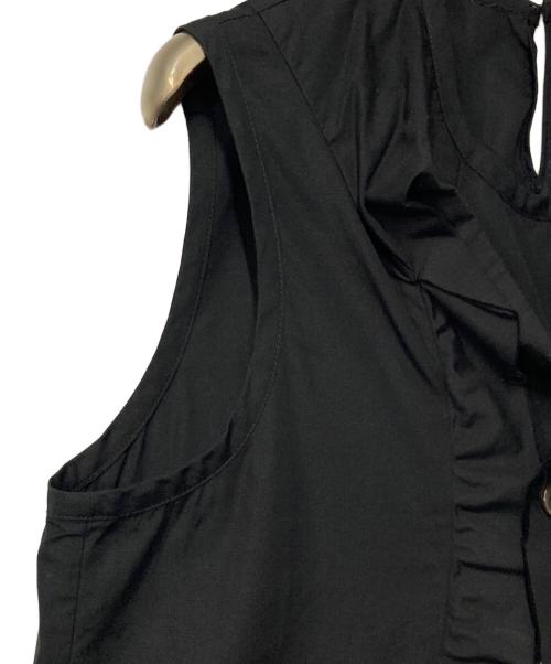 tricot COMME des GARCONS（トリココムデギャルソン）tricot COMME des GARCONS (トリココムデギャルソン) フリルデザインノースリーブワンピース ブラック サイズ:Mの古着・服飾アイテム