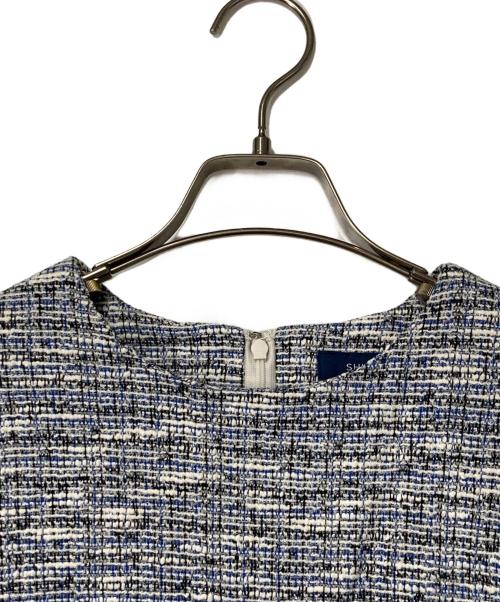 SHIPS（シップス）SHIPS (シップス) ツイードブラウススカートセットアップ ネイビー×ホワイト サイズ:Mの古着・服飾アイテム