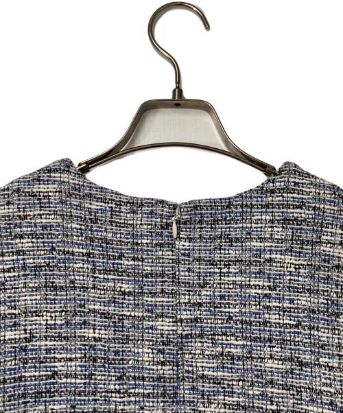 SHIPS（シップス）SHIPS (シップス) ツイードブラウススカートセットアップ ネイビー×ホワイト サイズ:Mの古着・服飾アイテム