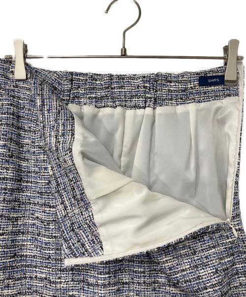 SHIPS（シップス）SHIPS (シップス) ツイードブラウススカートセットアップ ネイビー×ホワイト サイズ:Mの古着・服飾アイテム