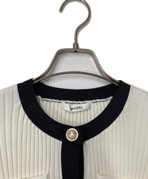 Snidel（スナイデル）Snidel (スナイデル) メタルボタンニットセットアップ アイボリー ブラック サイズ:Fの古着・服飾アイテム