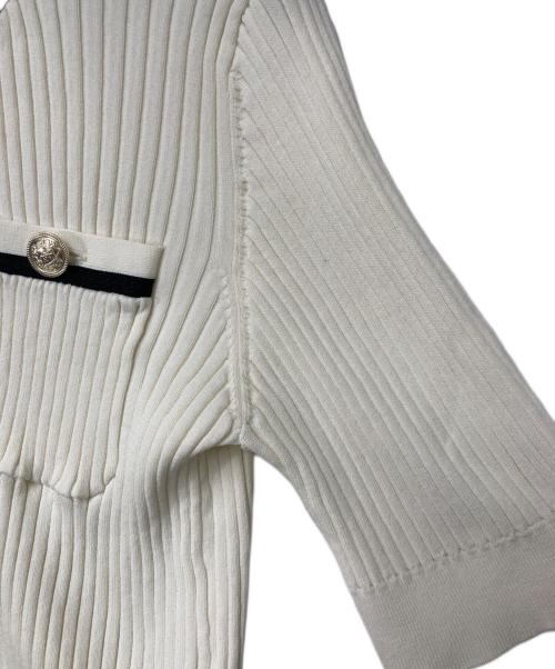 Snidel（スナイデル）Snidel (スナイデル) メタルボタンニットセットアップ アイボリー ブラック サイズ:Fの古着・服飾アイテム