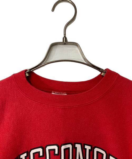 Champion REVERSE WEAVE（チャンピオン リバース ウィーブ）Champion REVERSE WEAVE (チャンピオン リバース ウィーブ) 90's WISCONSIN USA製 バッキー・バジャー/Bucky Badger スウェット レッド サイズ:Ｍの古着・服飾アイテム
