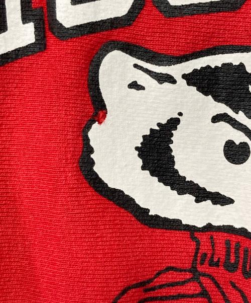 Champion REVERSE WEAVE（チャンピオン リバース ウィーブ）Champion REVERSE WEAVE (チャンピオン リバース ウィーブ) 90's WISCONSIN USA製 バッキー・バジャー/Bucky Badger スウェット レッド サイズ:Ｍの古着・服飾アイテム