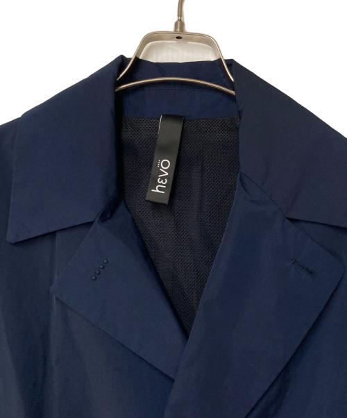 HEVO（イーヴォ）Hevo (イーヴォ) ウォーターレペレントポリエステルコットンソリッドベルテッドアルスターコート ネイビー サイズ:44の古着・服飾アイテム
