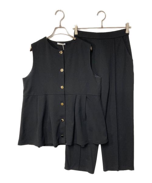 KEYUCA（ケユカ）KEYUCA (ケユカ) 金釦ジレセットアップ ブラック サイズ:Fの古着・服飾アイテム