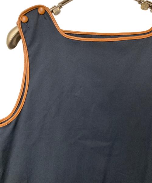 rosy monster（ロージーモンスター）rosy monster (ロージーモンスター) バレリーナパイピングワンピース ネイビー×ブラウン サイズ:Fの古着・服飾アイテム