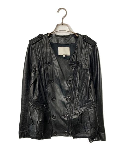 3.1 phillip lim（スリーワンフィリップリム）3.1 phillip lim (スリーワンフィリップリム) ラムレザージャケット ブラック サイズ:4の古着・服飾アイテム