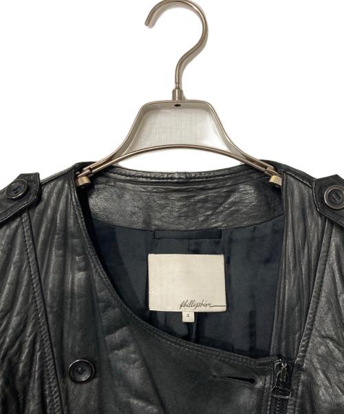 3.1 phillip lim（スリーワンフィリップリム）3.1 phillip lim (スリーワンフィリップリム) ラムレザージャケット ブラック サイズ:4の古着・服飾アイテム