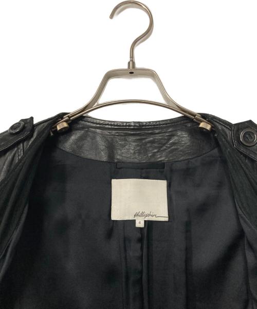 3.1 phillip lim（スリーワンフィリップリム）3.1 phillip lim (スリーワンフィリップリム) ラムレザージャケット ブラック サイズ:4の古着・服飾アイテム