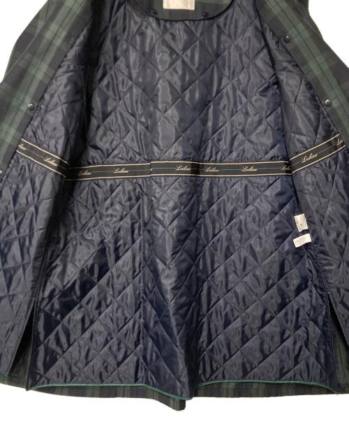 Leilian（レリアン）Leilian (レリアン) ライナー付きフーデットコート グリーン×ネイビー サイズ:13の古着・服飾アイテム