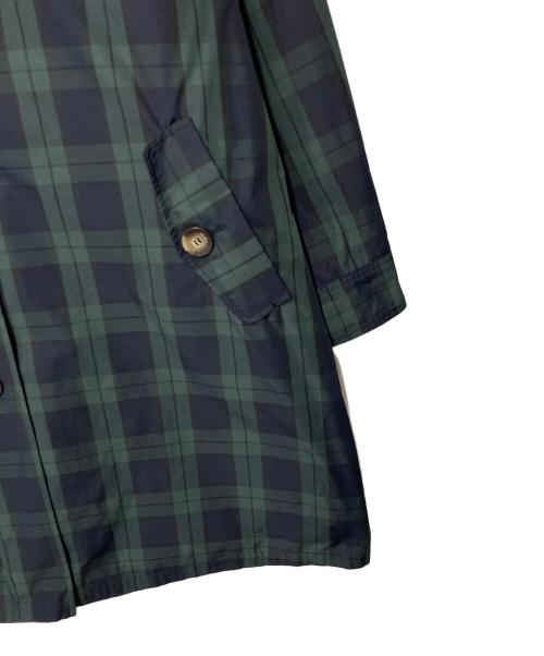 Leilian（レリアン）Leilian (レリアン) ライナー付きフーデットコート グリーン×ネイビー サイズ:13の古着・服飾アイテム